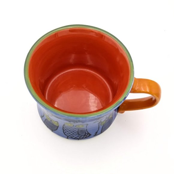 *OWL MUG*PIER ONE* HAND PAINTED*CERAMIC/STONEWARE - Picture 5 of 6